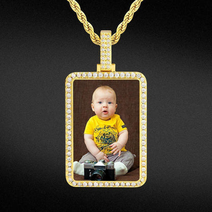 THE NOSTALGIA® - Custom Dog Tag Photo Pendant by Bling Proud | Urban Jewelry Online Store