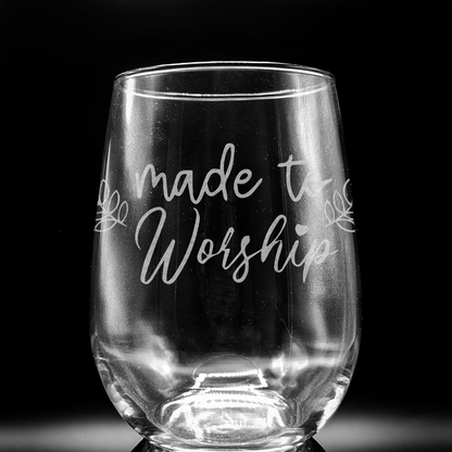 CHRISTIANITY Wine Glasses by LumEngrave