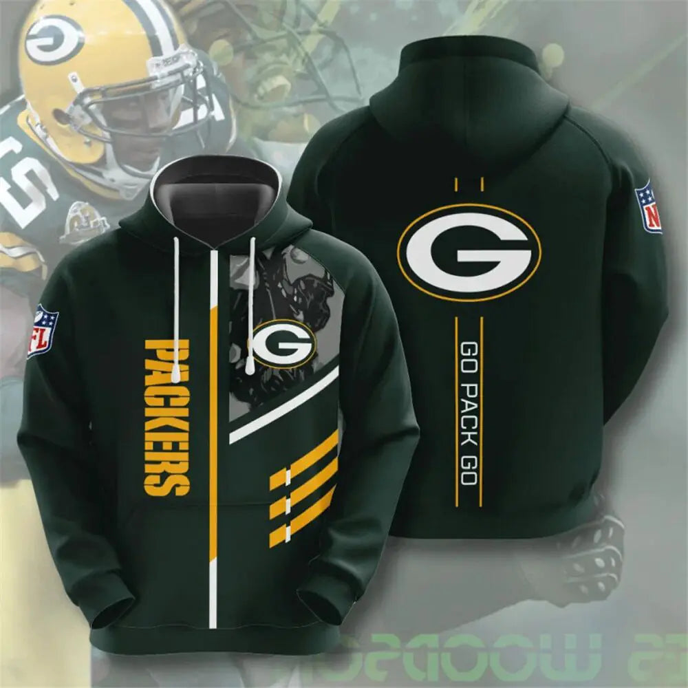 Men's NFL 3D Digital Print Hoodie - Loose Fit