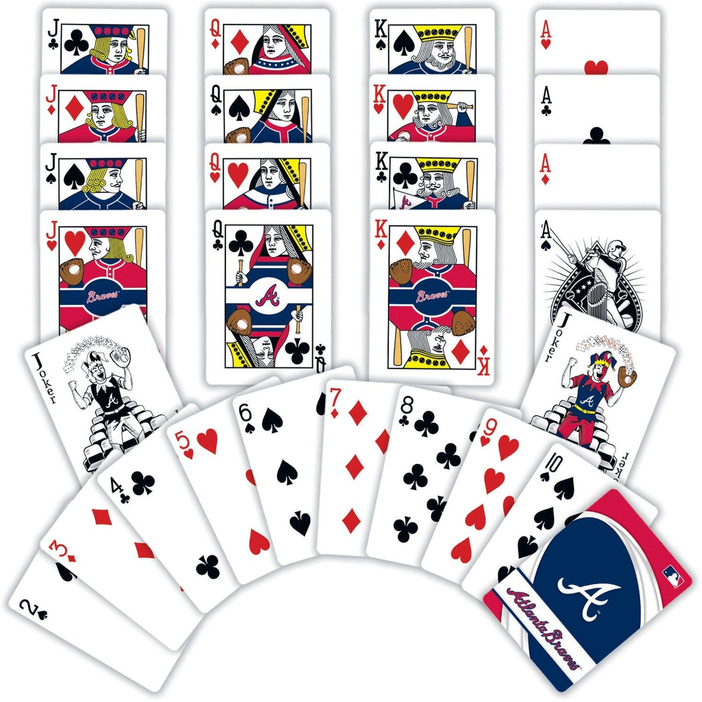 Atlanta Braves Playing Cards - 54 Card Deck by MasterPieces Puzzle Company INC