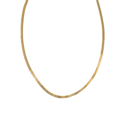 Herringbone Chain Classic Gold Necklace by ETHICGOODS